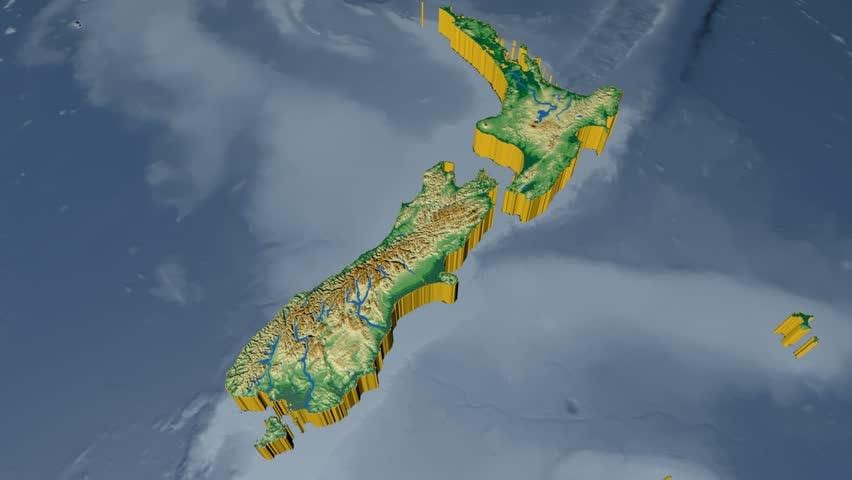 Kat jeyografik nan 3d new zeland