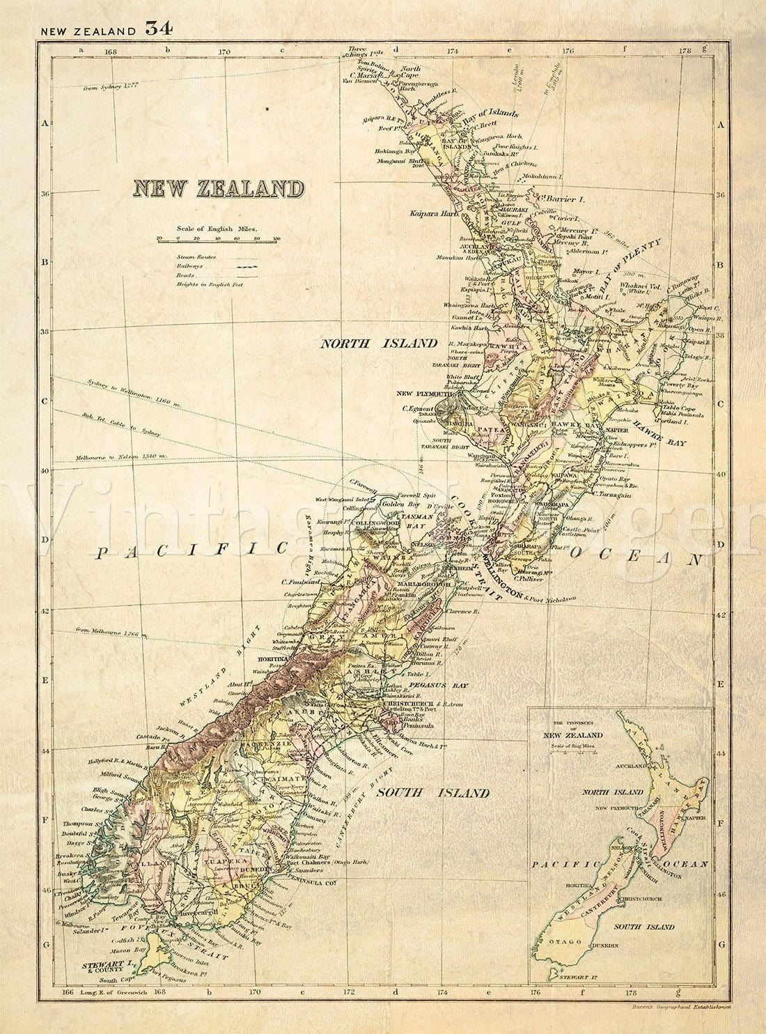 Kat jeyografik fin vye granmoun nan new zeland