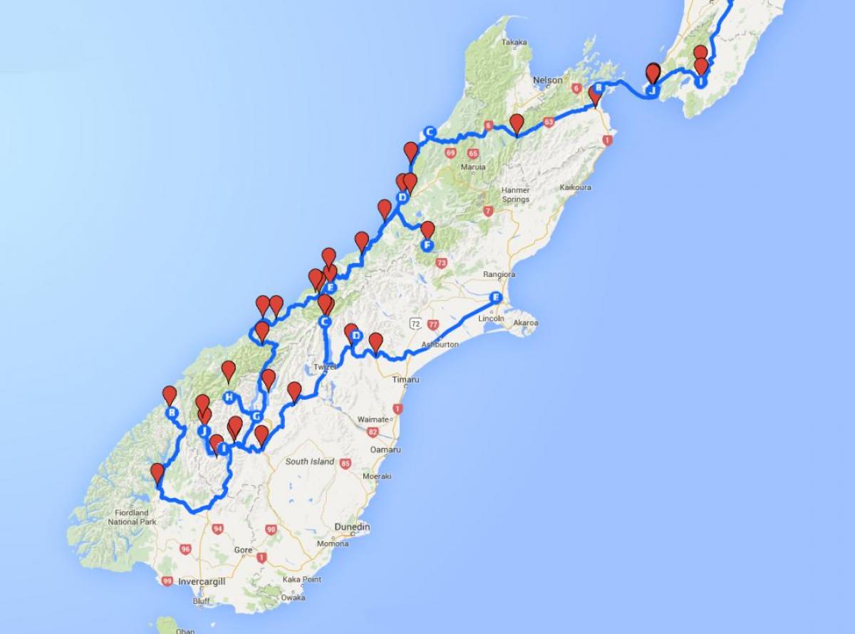 kat jeyografik nan sid zile a nan new zeland