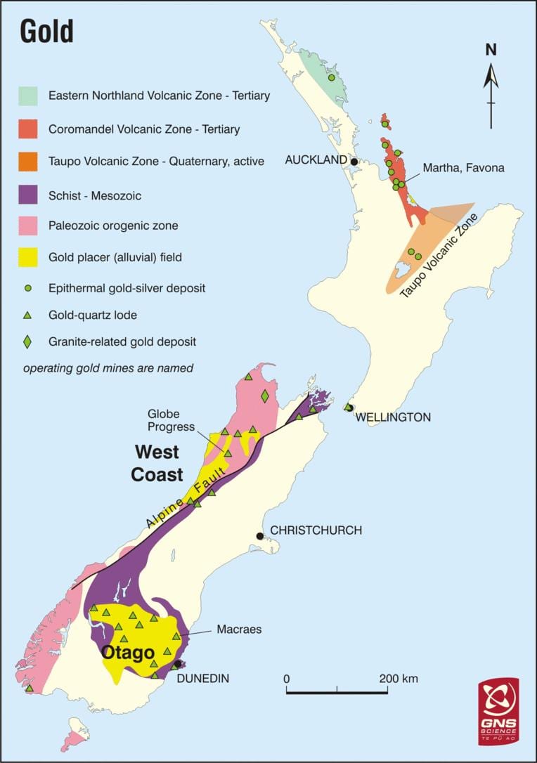 Kat jeyografik nan lò nan new zeland