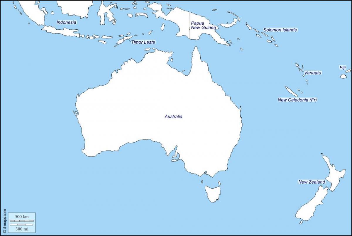 deskripsyon kat jeyografik nan ostrali ak new zeland