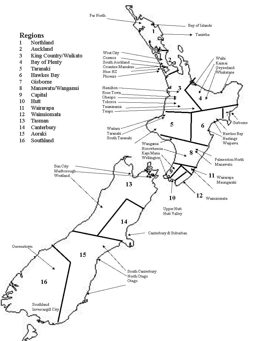 nwa ak blan kat jeyografik nan new zeland