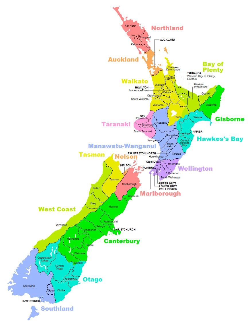 kat jeyografik politik nan ostrali ak new zeland