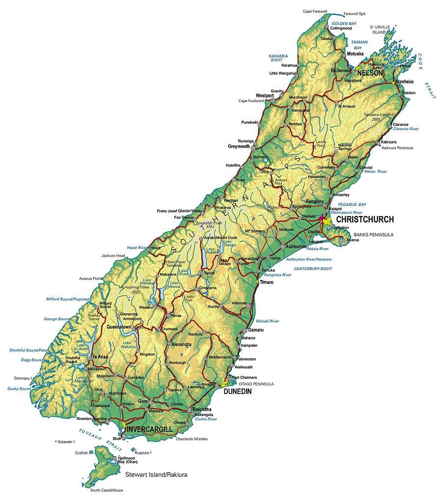 Kat jeyografik nan new zeland sid zile vwayaj