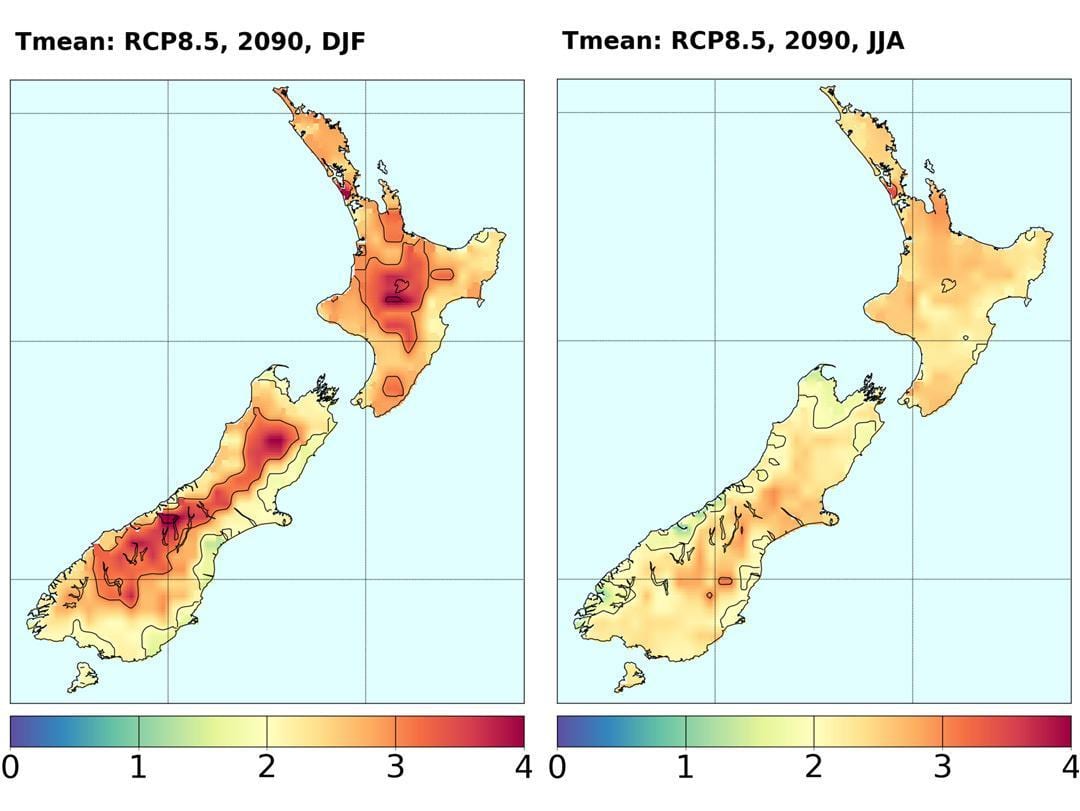 Kat jeyografik nan new zeland tanperati
