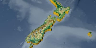 Kat jeyografik nan 3d new zeland