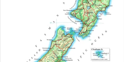 Kat jeyografik la nan gwo nan new zeland