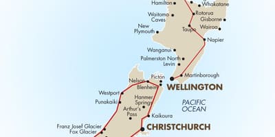 Kat jeyografik nan sid zile a nan new zeland kondwi