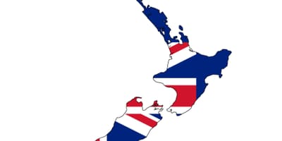 Kat jeyografik nan new zeland ak drapo a