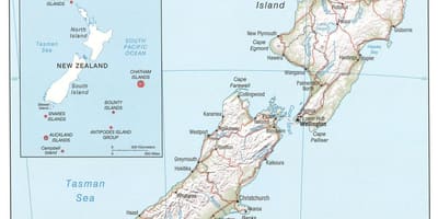 New zeland rivyè kat jeyografik