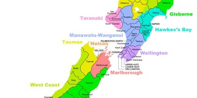 Kat jeyografik politik nan ostrali ak new zeland
