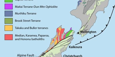 Kat jeyografik nan new zeland resous natirèl