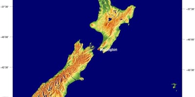New zeland tèren kat jeyografik