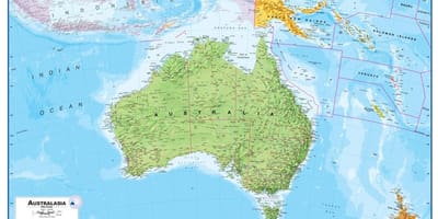 Kat jeyografik nan ostrali ak new zeland fizik