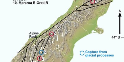 Kat jeyografik nan ravin larivyè lefrat la new zeland